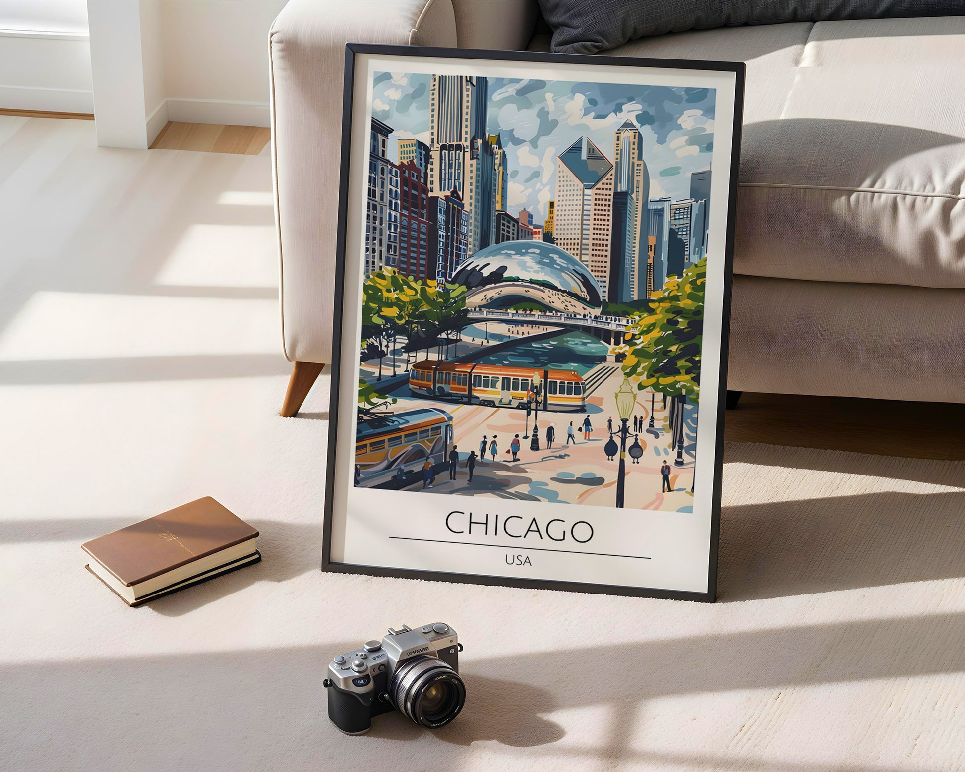 Chicago Illinois Travel Poster - GroovyGrove