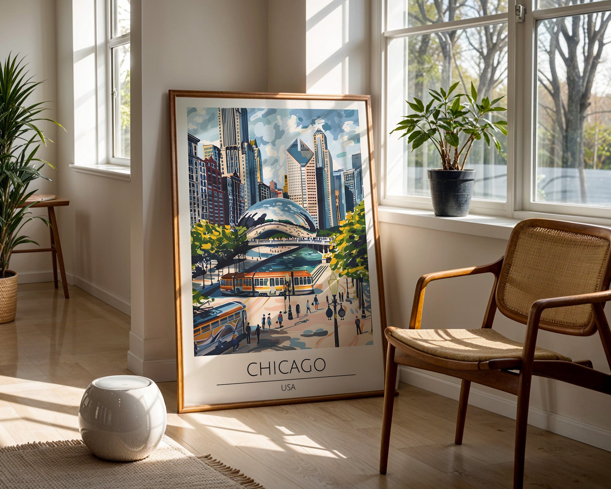 Chicago Illinois Travel Poster - GroovyGrove