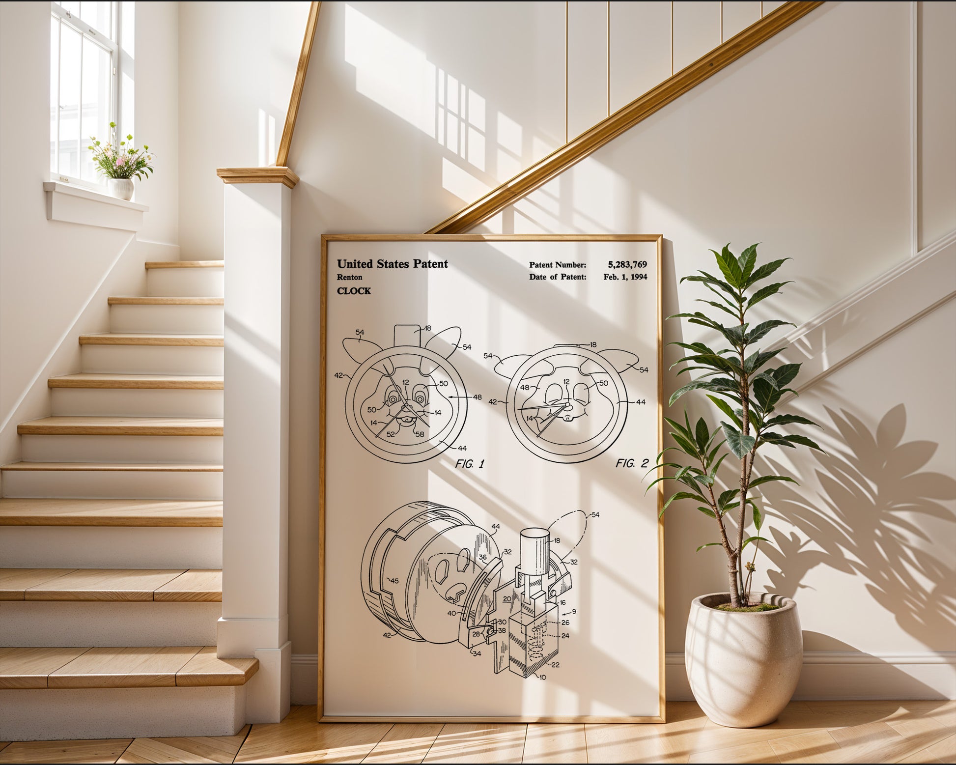 Children Clock 1994 Patent Poster - GroovyGrove