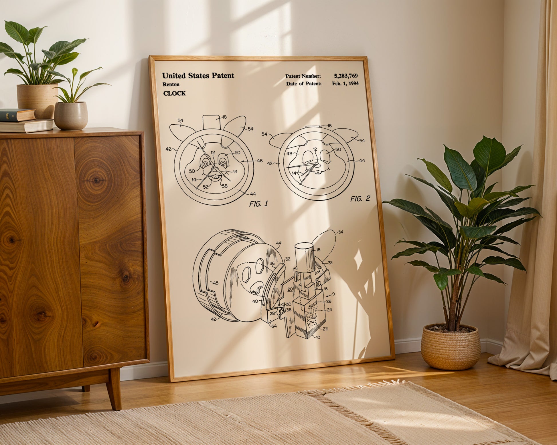 Children Clock 1994 Patent Poster - GroovyGrove