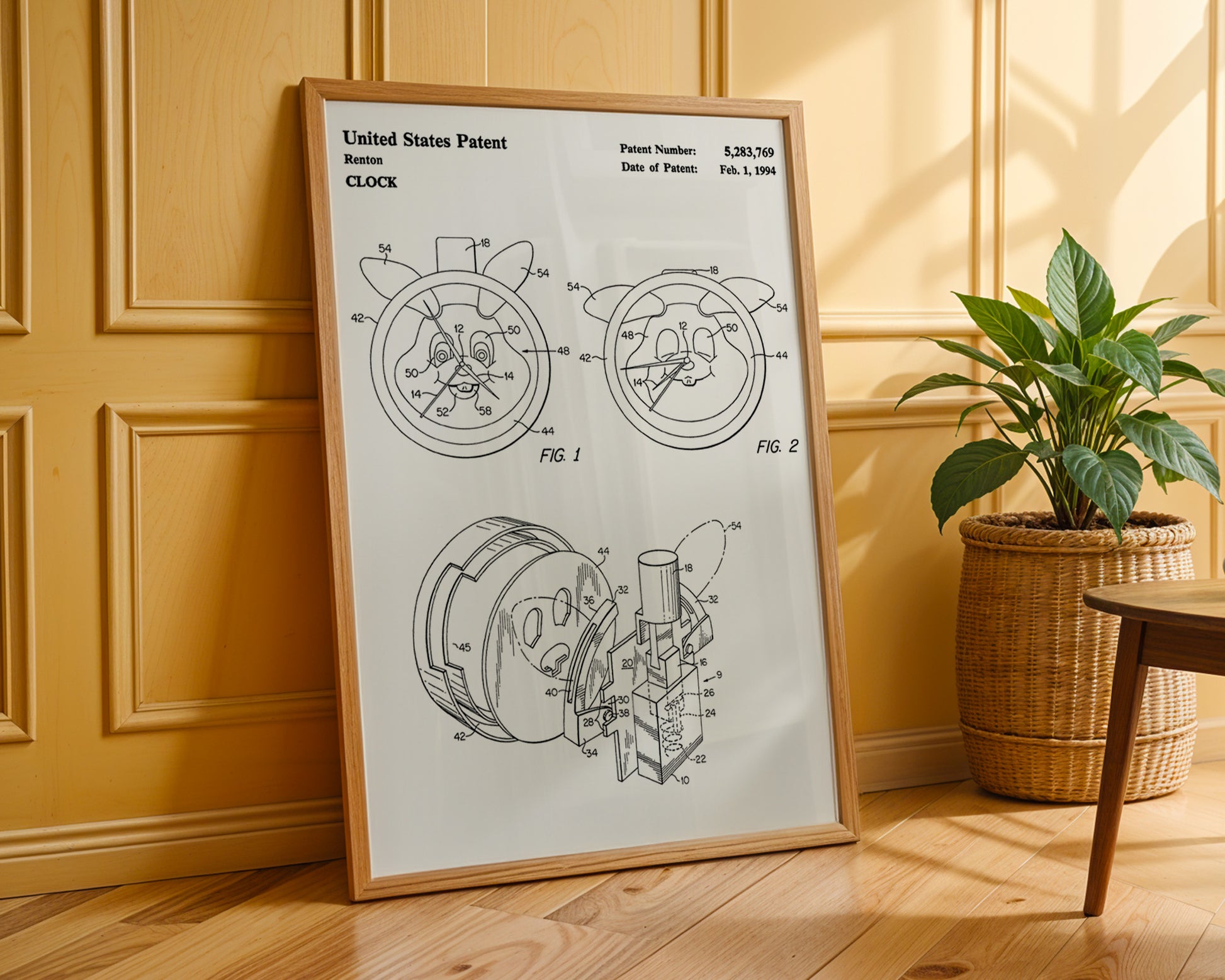 Children Clock 1994 Patent Poster - GroovyGrove