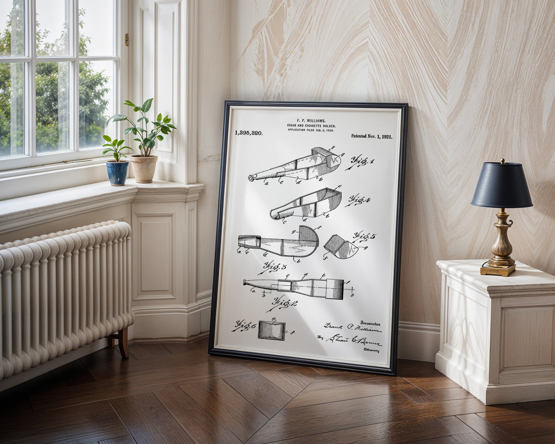 Cigar And Cigarette Holder 1921 Patent Poster - GroovyGrove