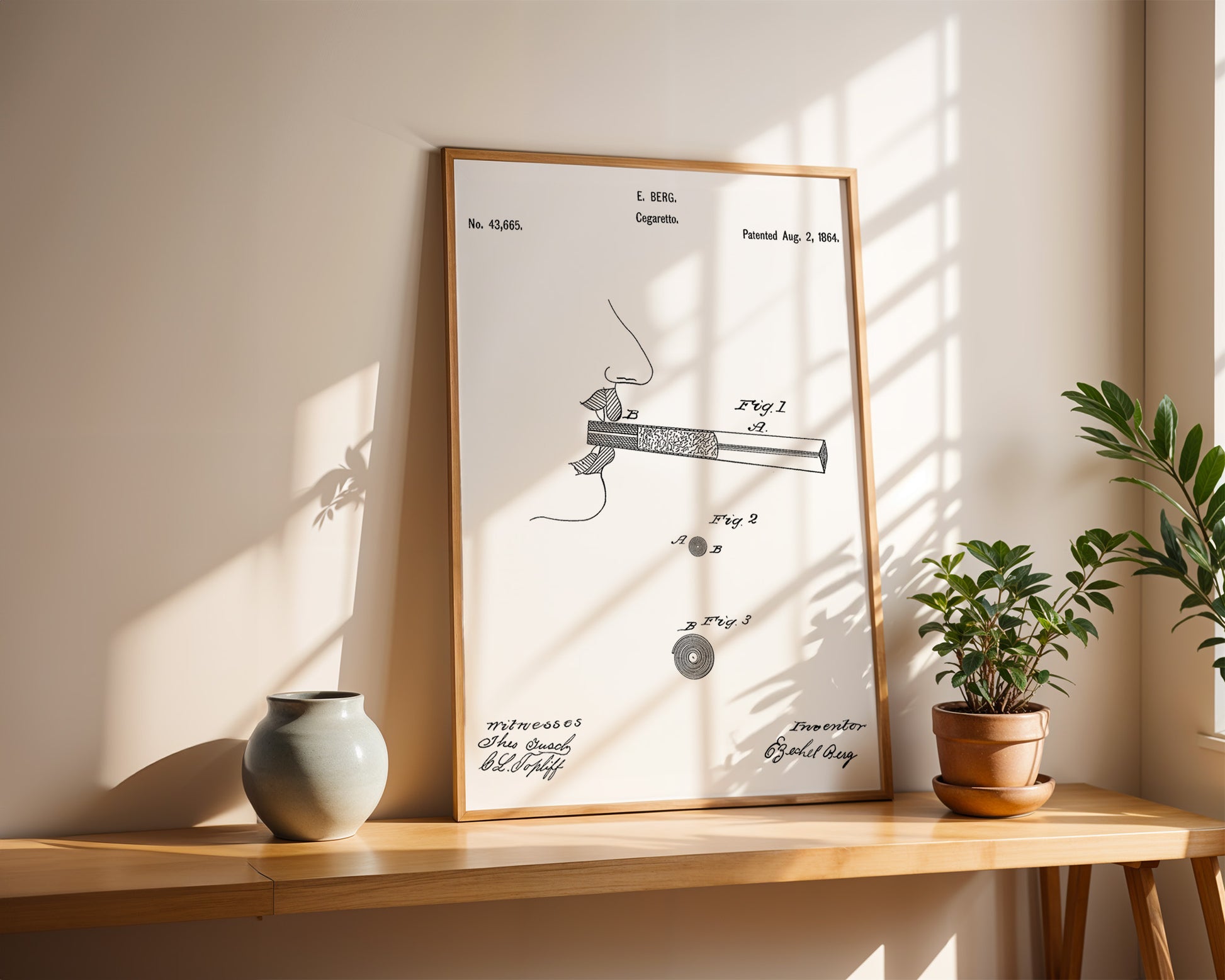 Cigarretes 1864 Patent Poster - GroovyGrove