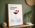 Clover Club Cocktail Recipe Poster - GroovyGrove