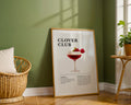 Clover Club Cocktail Recipe Poster - GroovyGrove