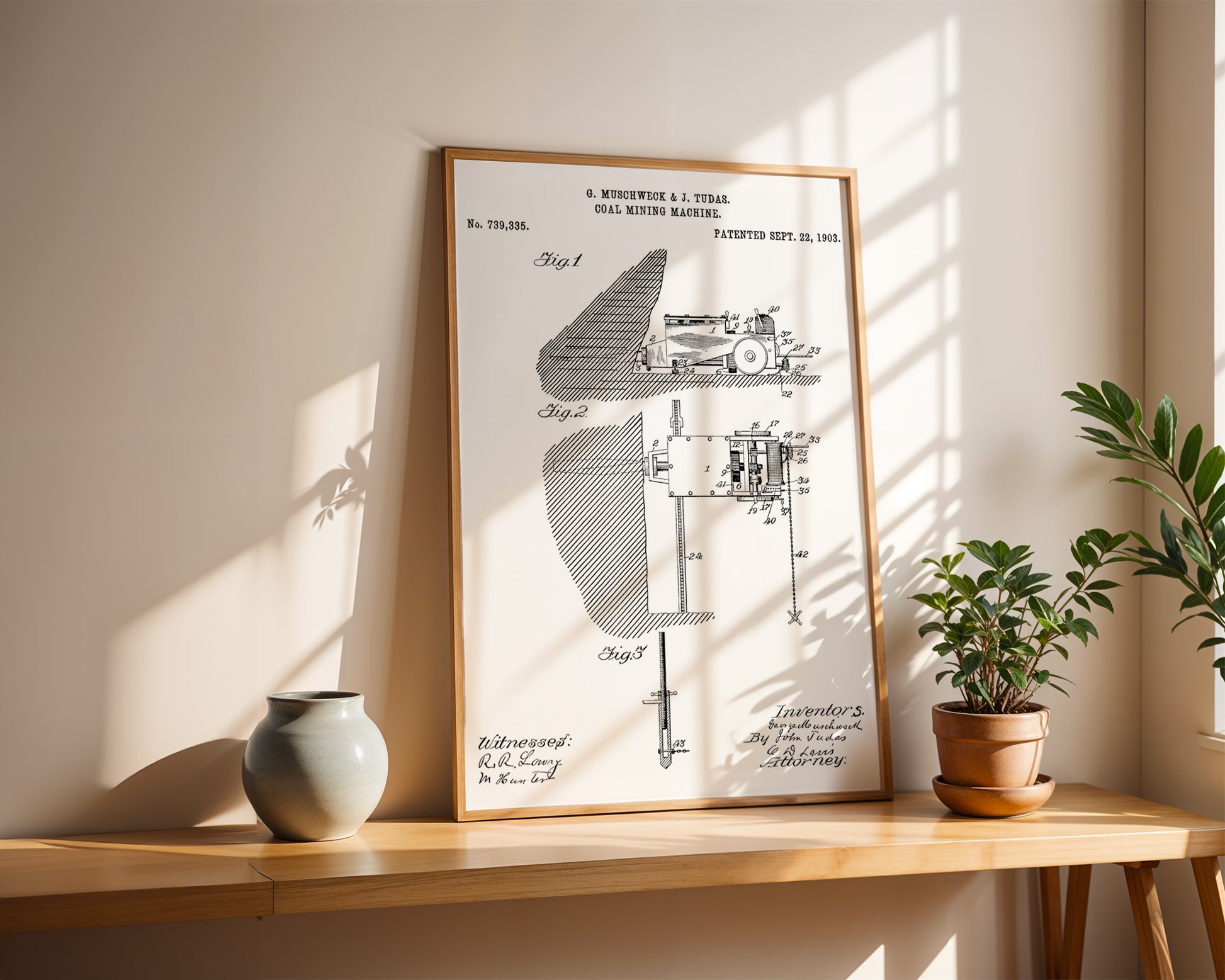 Coal Mining Machine 1903 Patent Poster - GroovyGrove