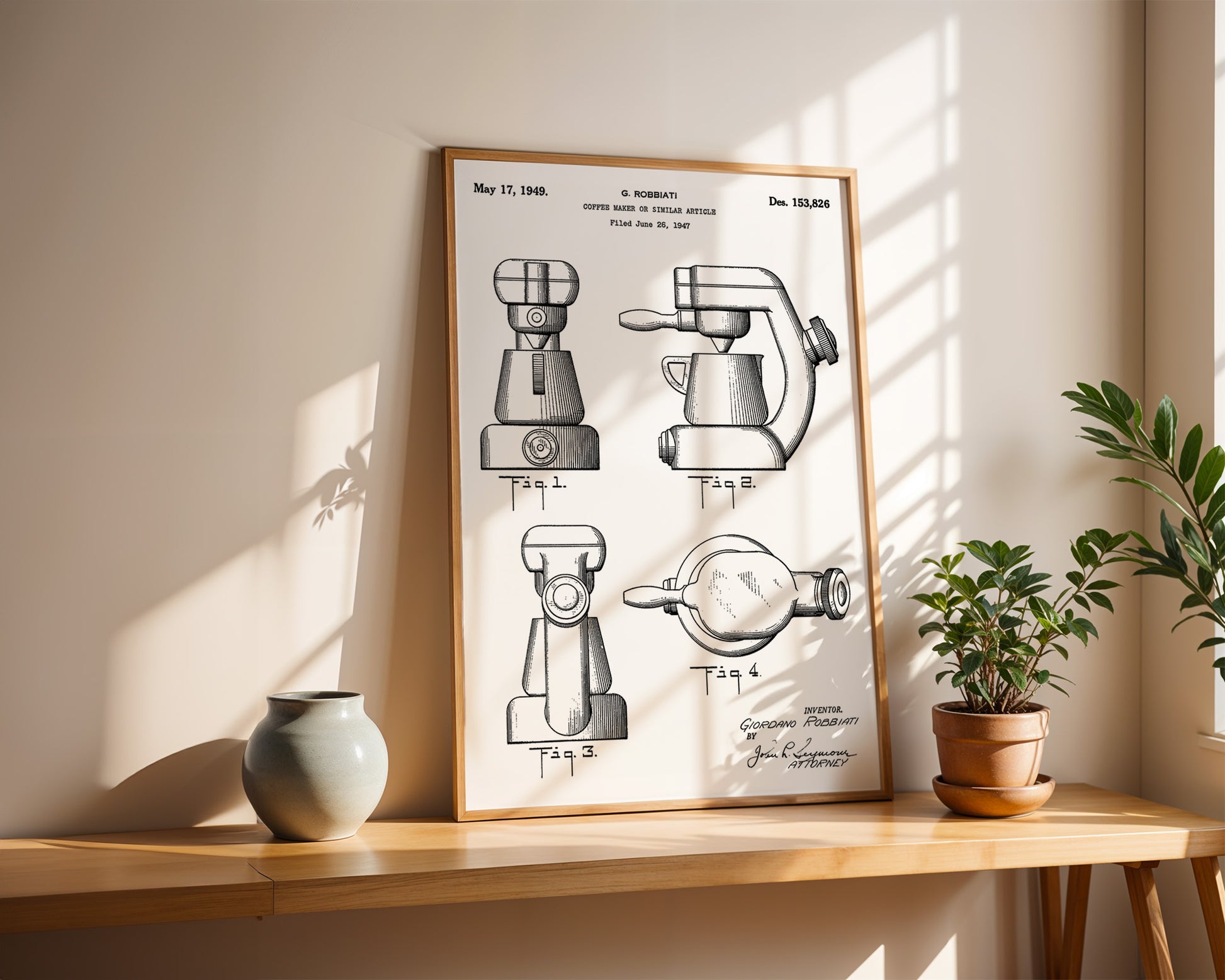 Coffee Maker 1949 Patent Poster - GroovyGrove