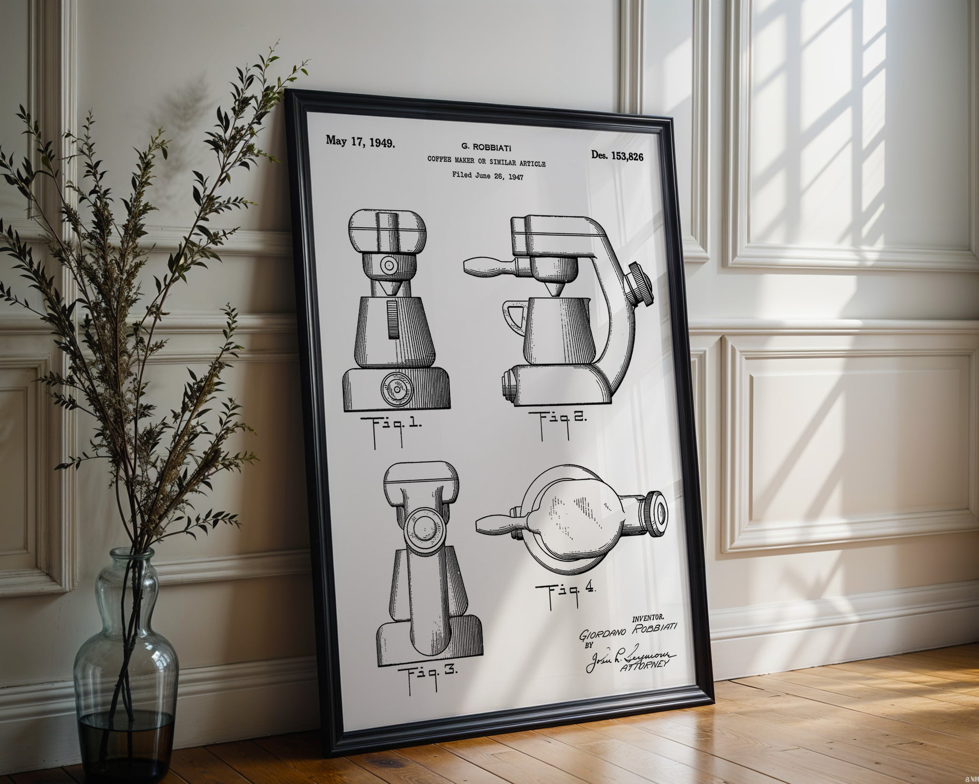 Coffee Maker 1949 Patent Poster - GroovyGrove