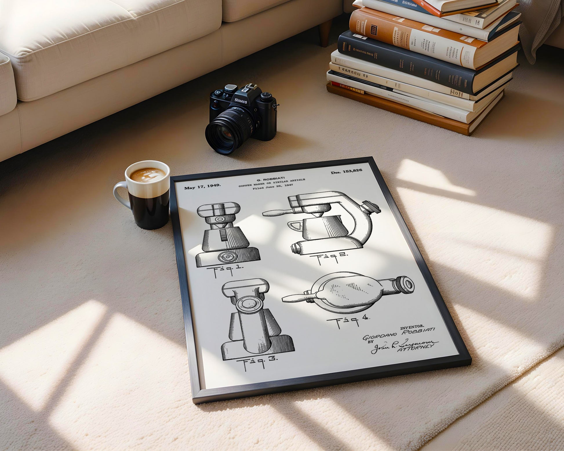 Coffee Maker 1949 Patent Poster - GroovyGrove