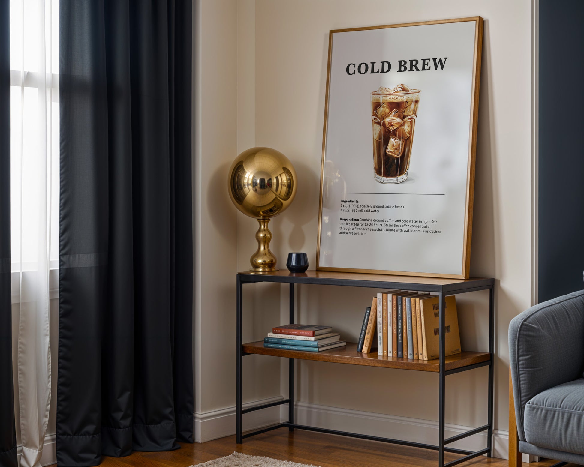 Cold Brew Coffee Recipe Poster - GroovyGrove