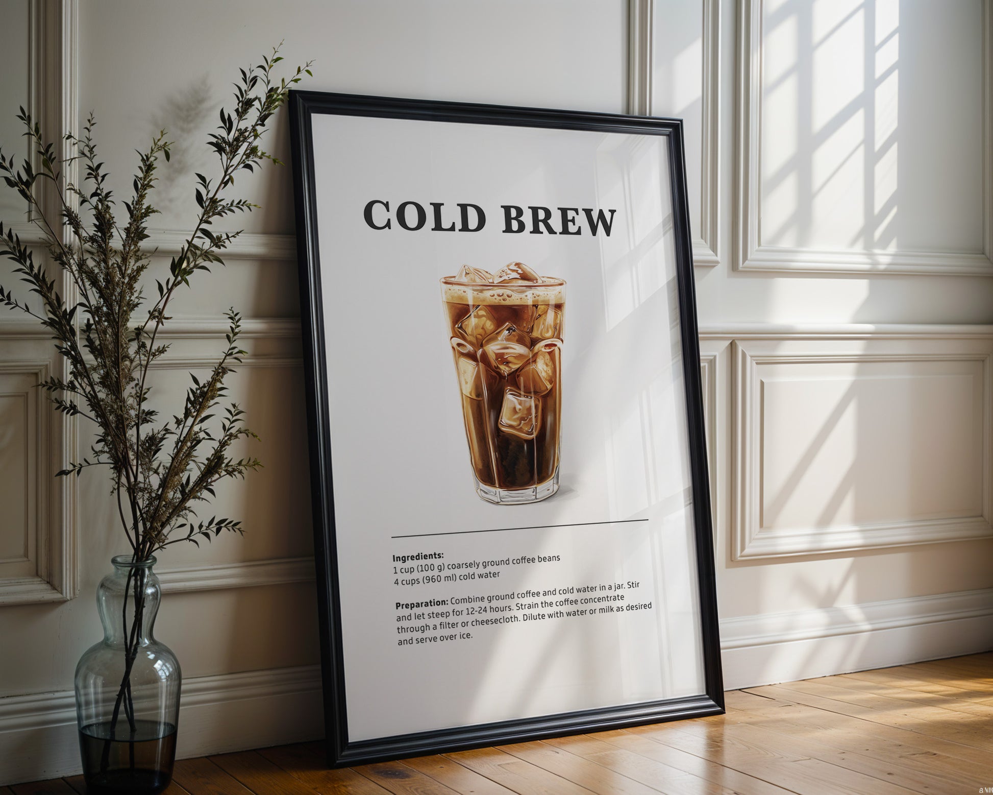 Cold Brew Coffee Recipe Poster - GroovyGrove