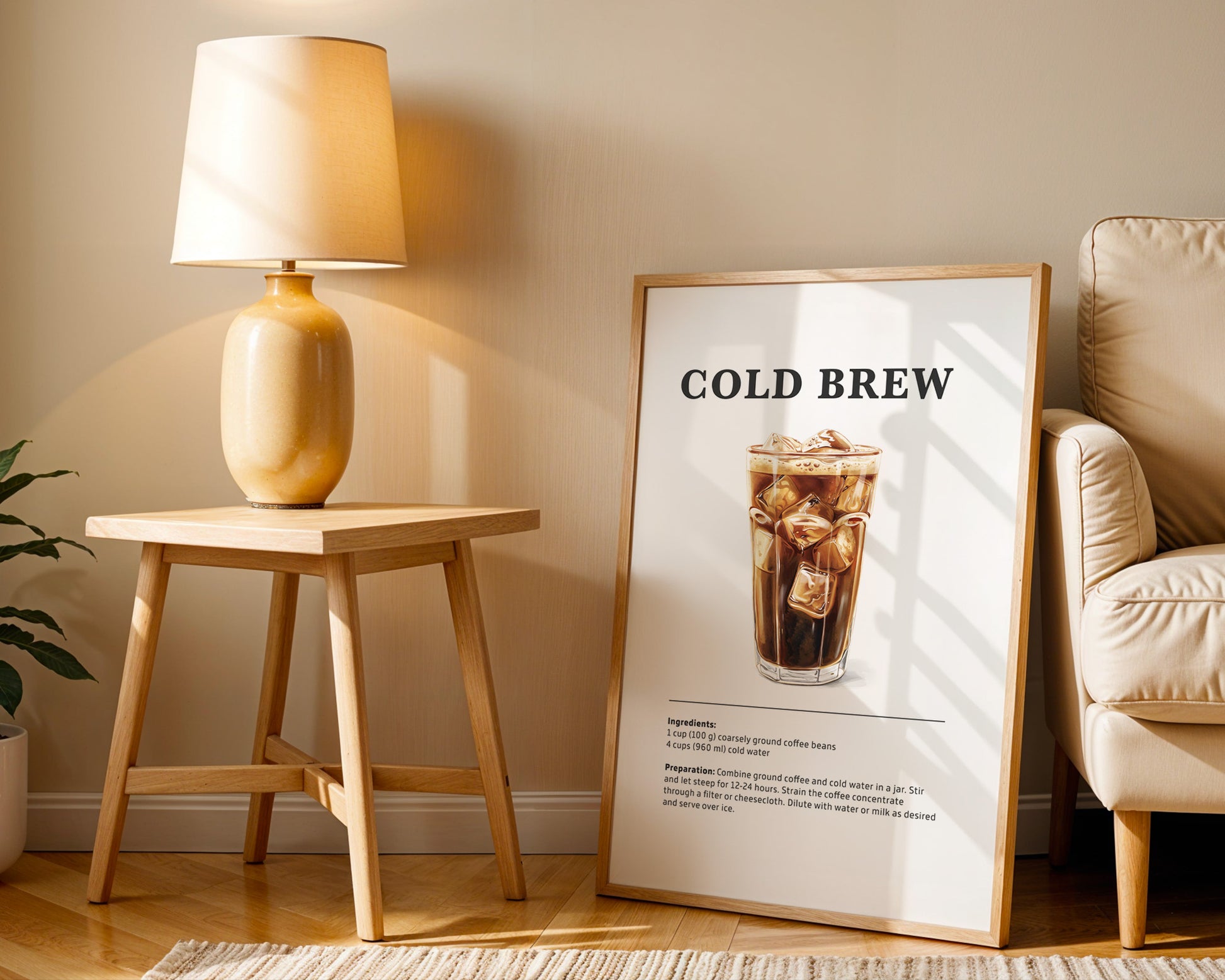 Cold Brew Coffee Recipe Poster - GroovyGrove