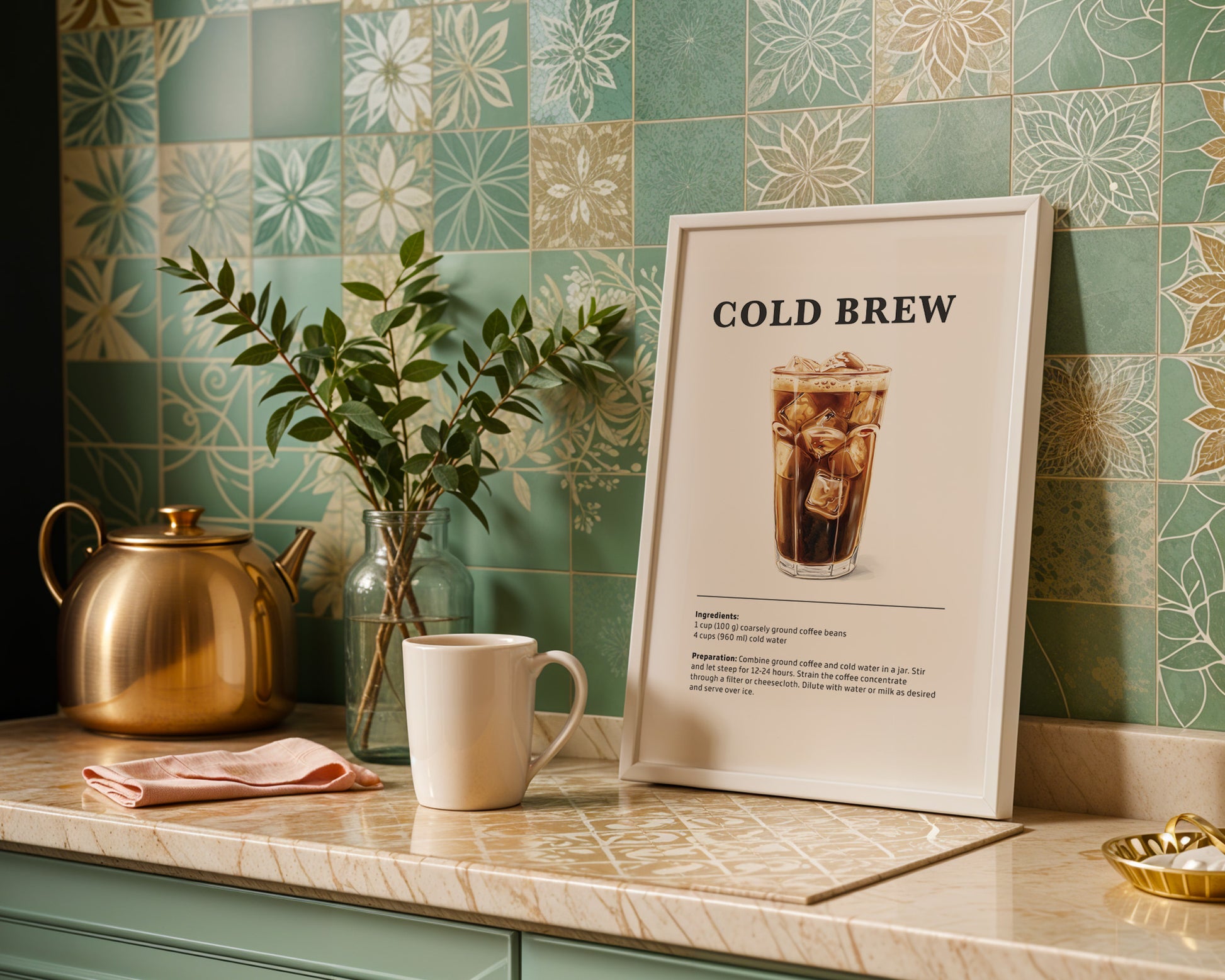 Cold Brew Coffee Recipe Poster - GroovyGrove