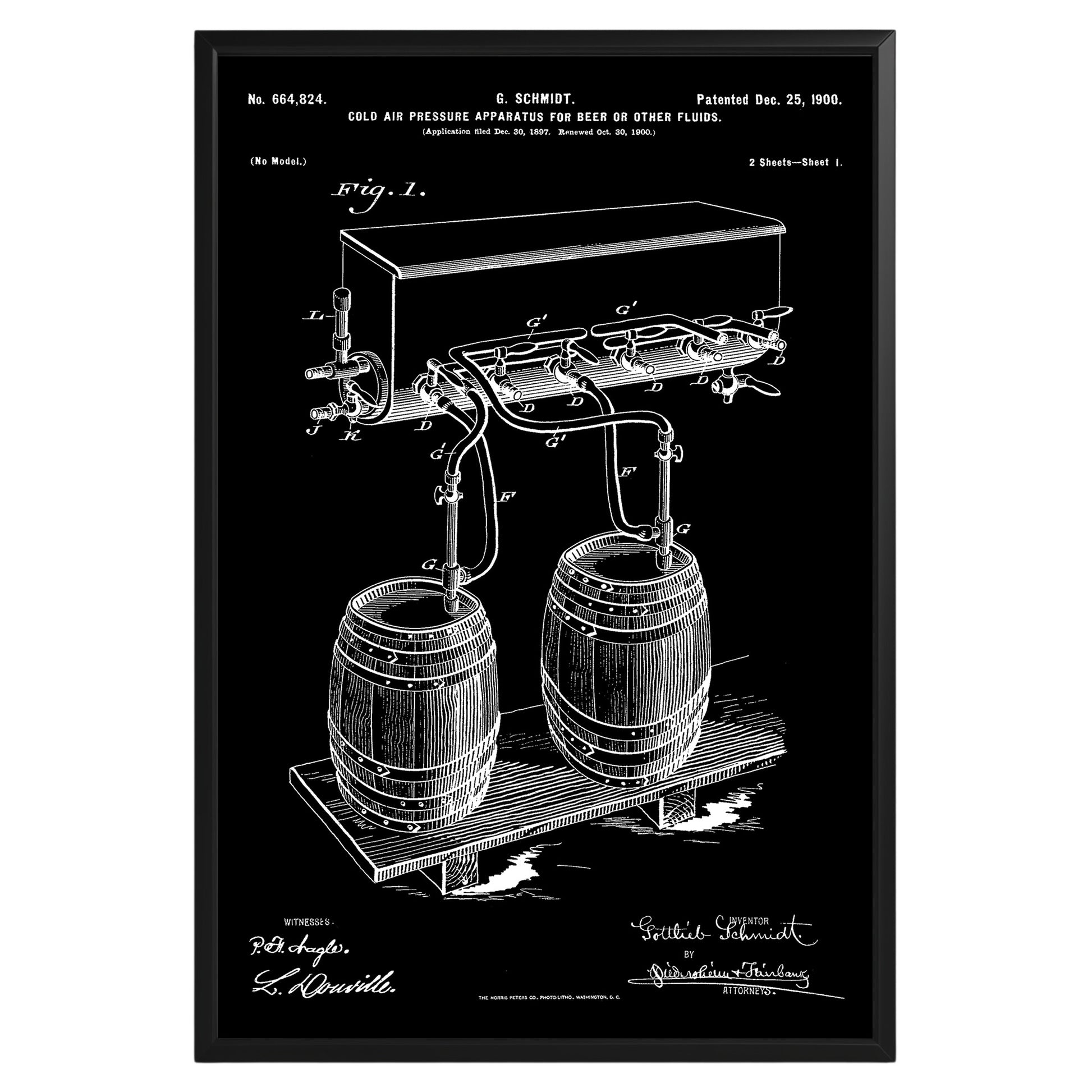 Cold Air Pressure Apparatus 1900 Patent Poster - GroovyGrove