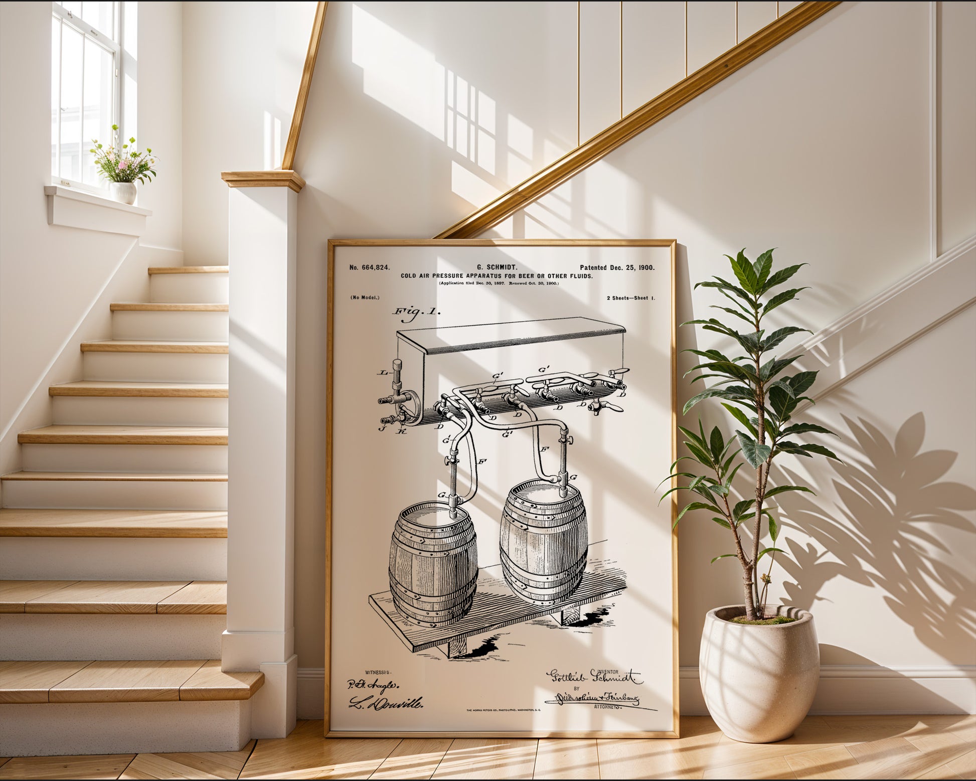 Cold Air Pressure Apparatus 1900 Patent Poster - GroovyGrove