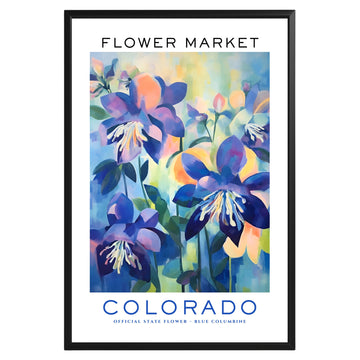 Colorado State Flower Market Poster - GroovyGrove