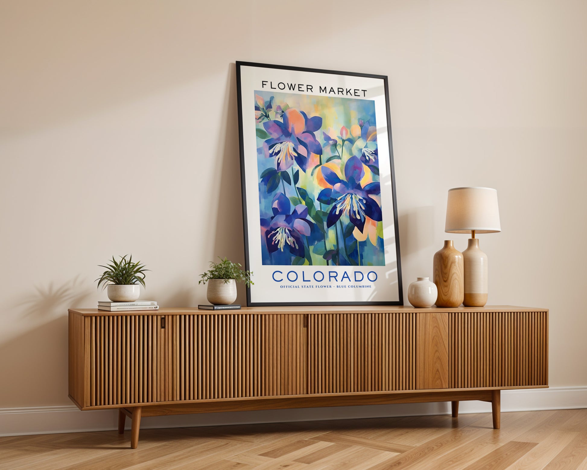 Colorado State Flower Market Poster - GroovyGrove