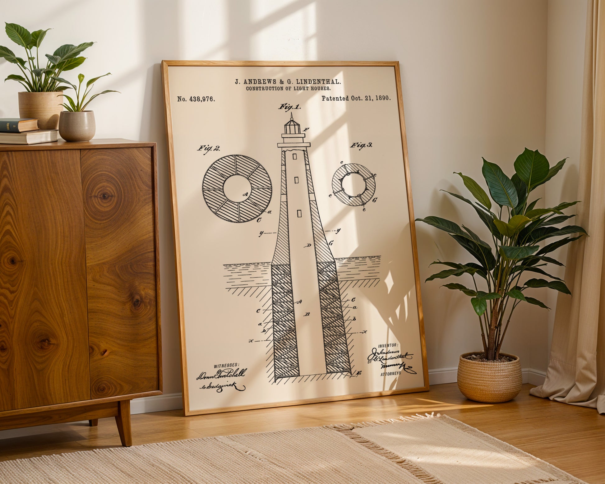 Construction Of Lighthouse 1890 Patent Poster - GroovyGrove