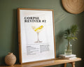 Corpse Reviver No.2 Cocktail Recipe Poster - GroovyGrove