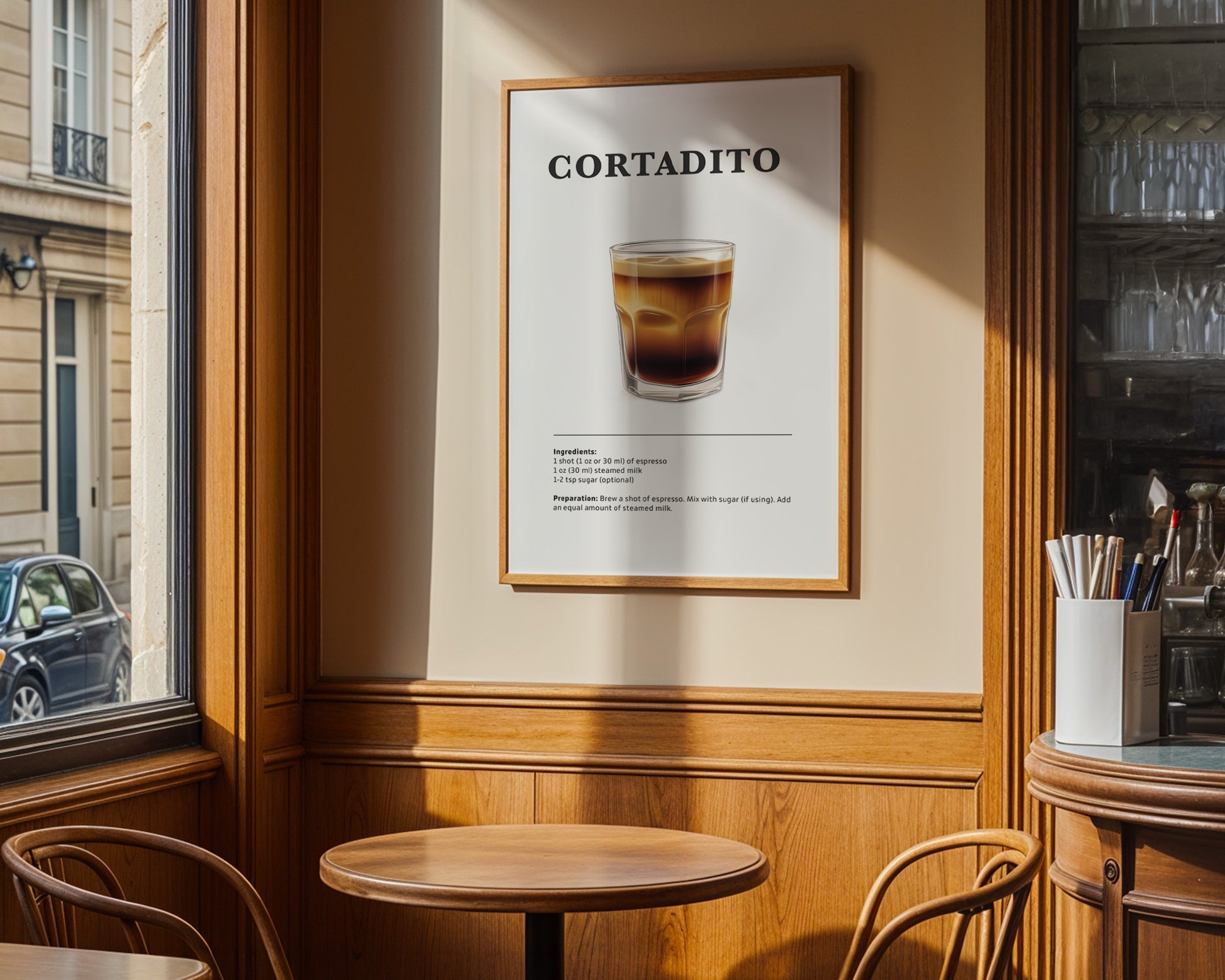 Cortadito Coffee Recipe Poster - GroovyGrove