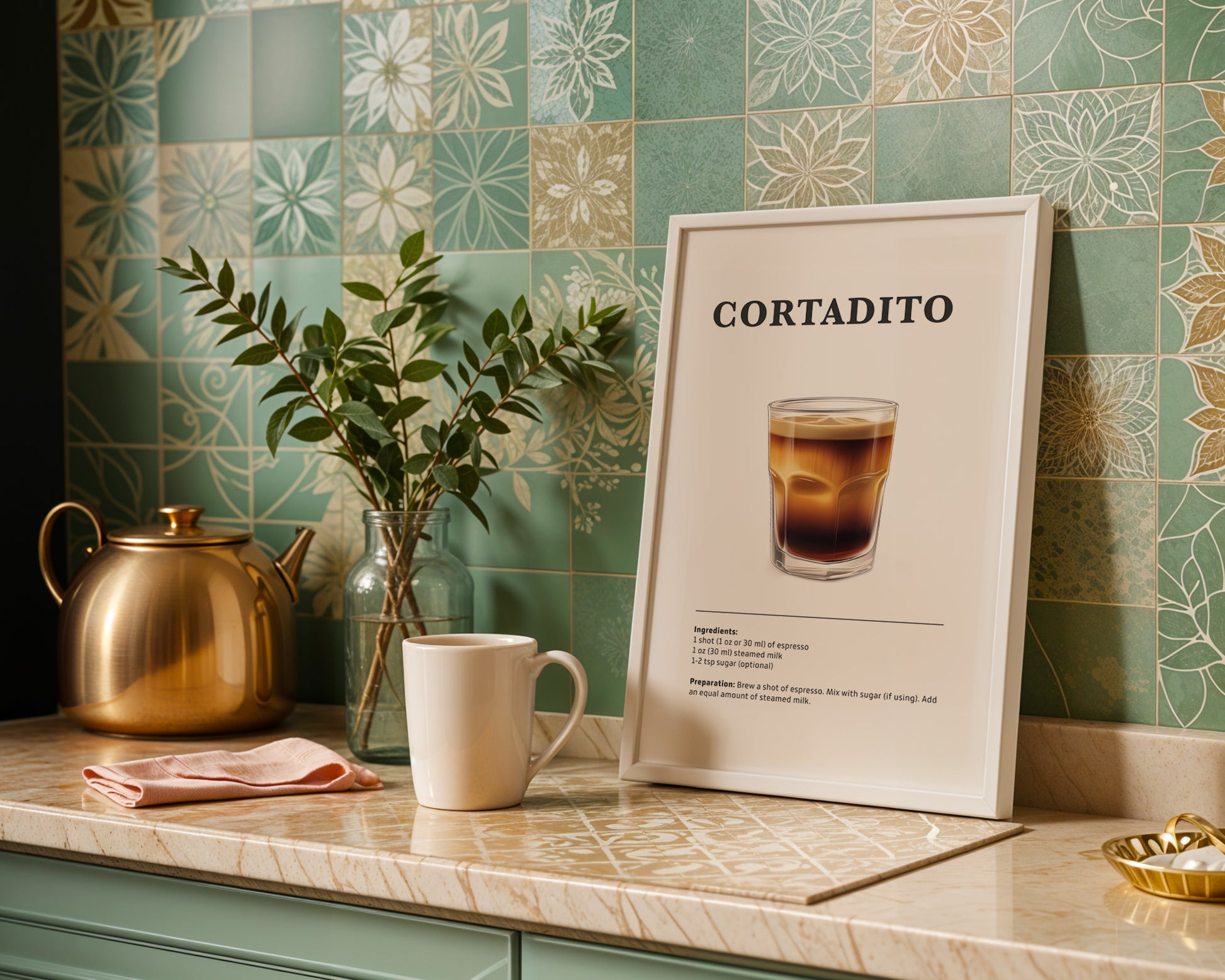 Cortadito Coffee Recipe Poster - GroovyGrove