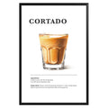 Cortado Coffee Recipe Poster - GroovyGrove