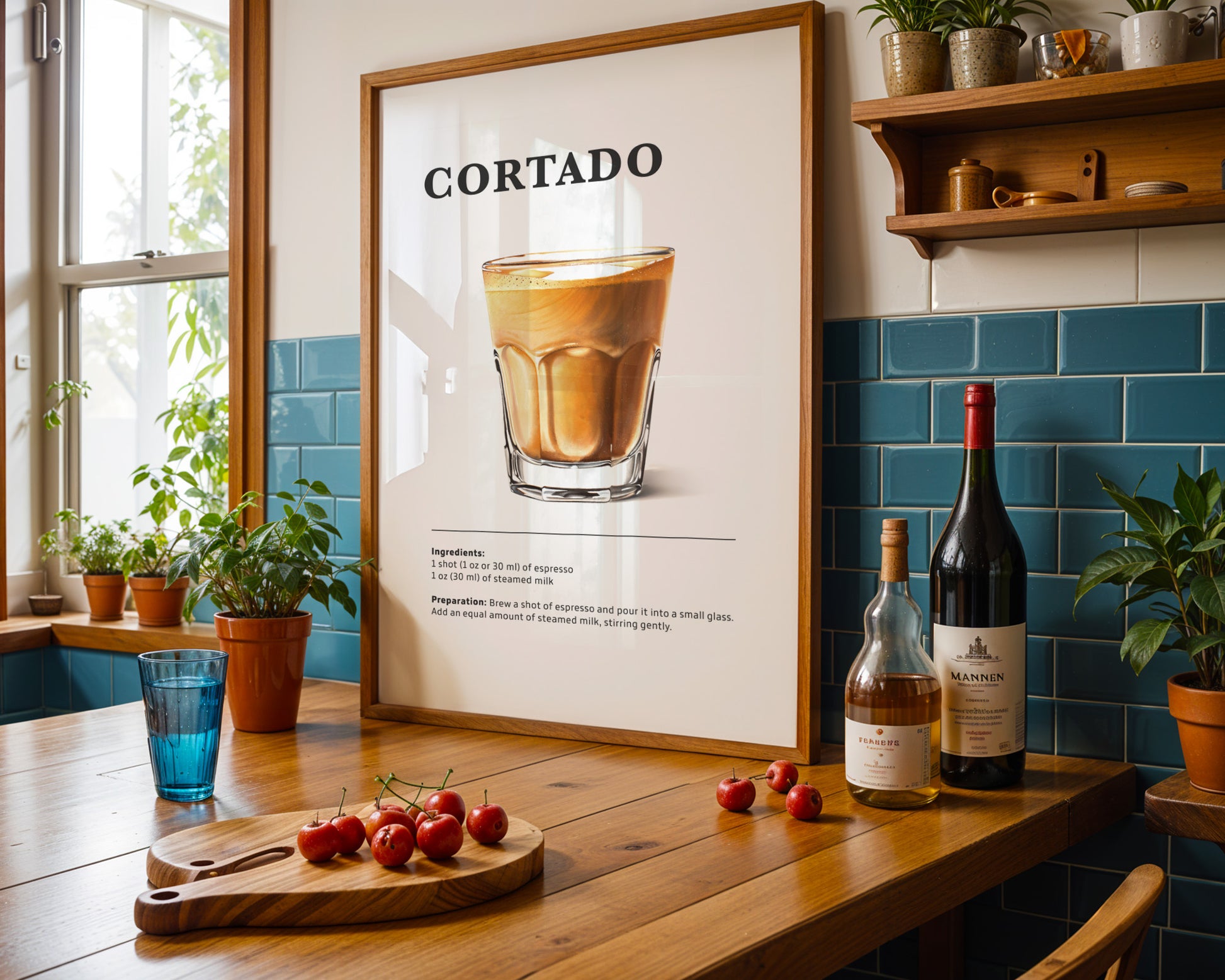 Cortado Coffee Recipe Poster - GroovyGrove