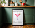 Cosmopolitan Cocktail Recipe Poster - GroovyGrove