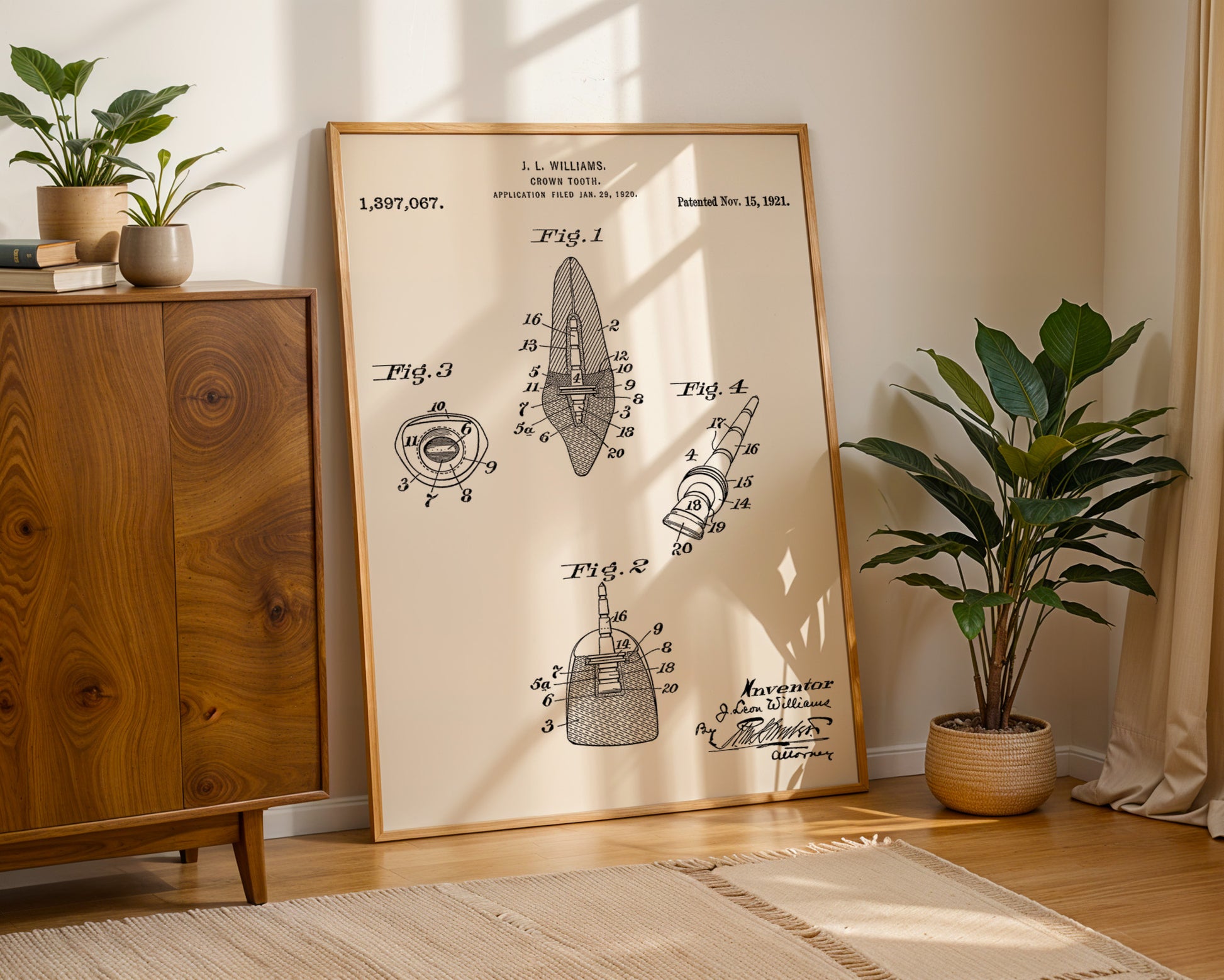 Crown Tooth 1921 Patent Poster - GroovyGrove