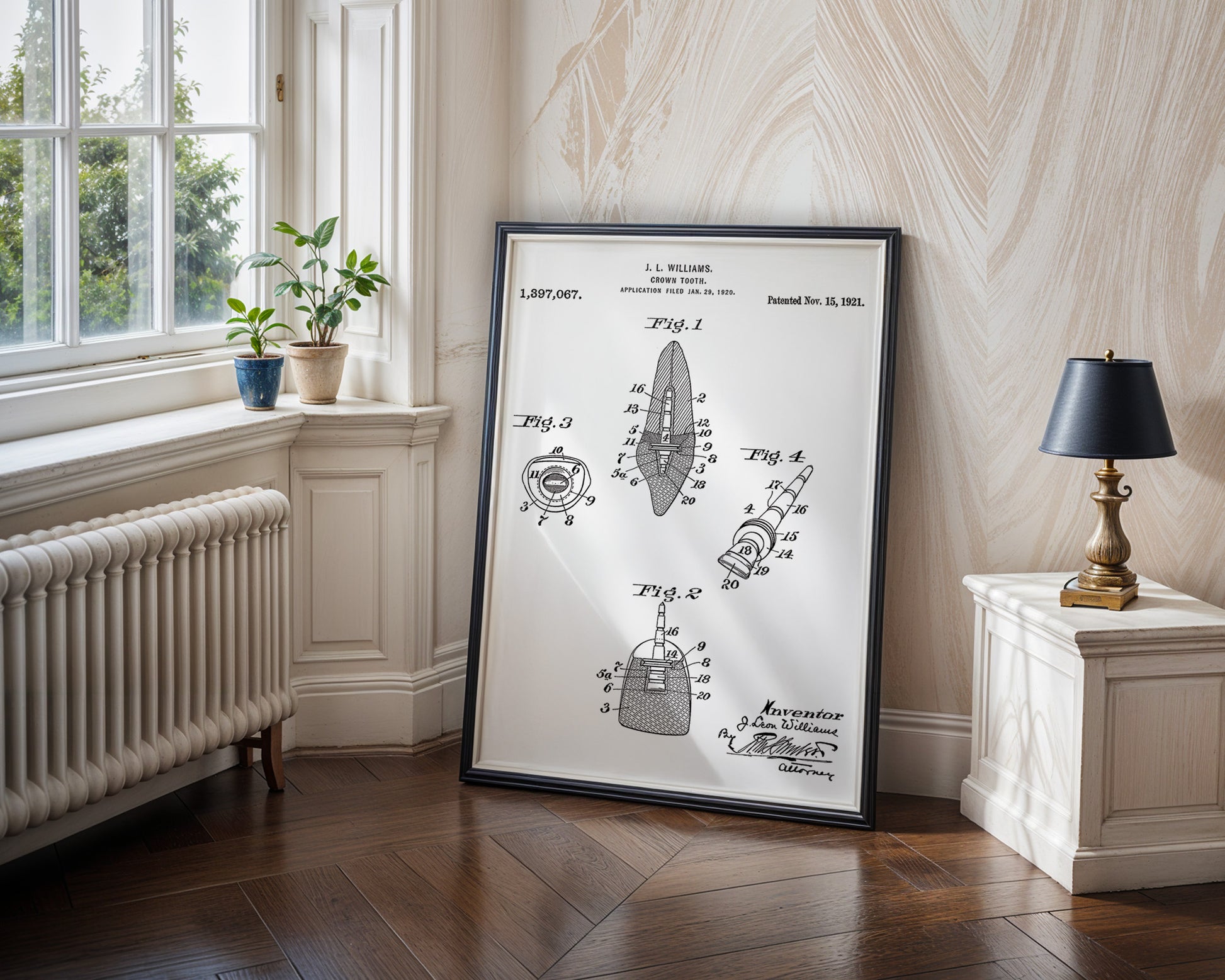 Crown Tooth 1921 Patent Poster - GroovyGrove