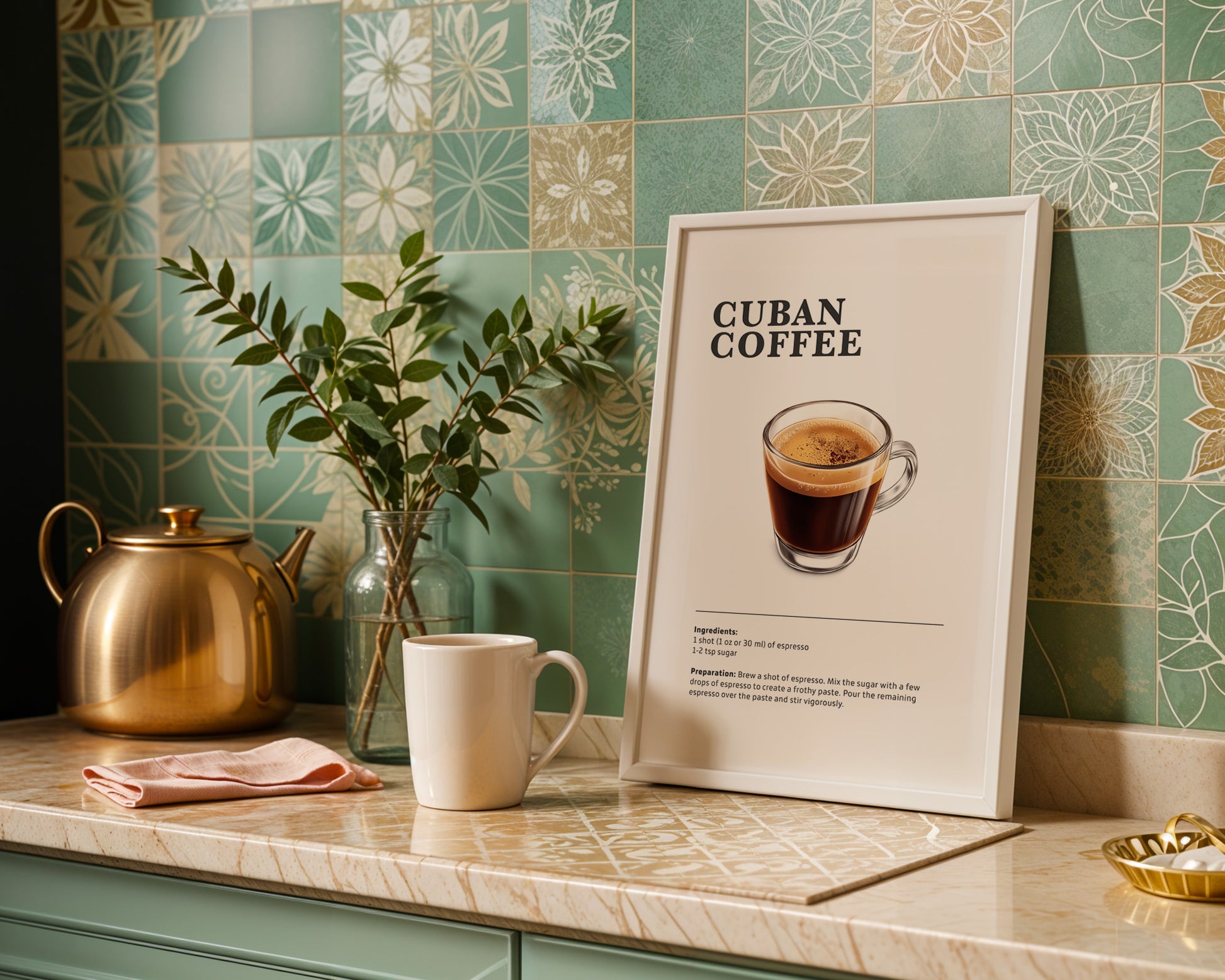 Cuban Coffee Recipe Poster - GroovyGrove