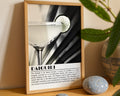 Daiquiri Cocktail Black and White Poster - GroovyGrove