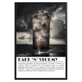 Dark 'N' Stormy Cocktail Black and White Poster - GroovyGrove