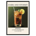 Dark and Stormy Vintage Cocktail Poster - GroovyGrove