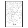 Decin Czech Republic City Map Poster - GroovyGrove