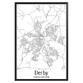 Derby United Kingdom City Map Poster - GroovyGrove