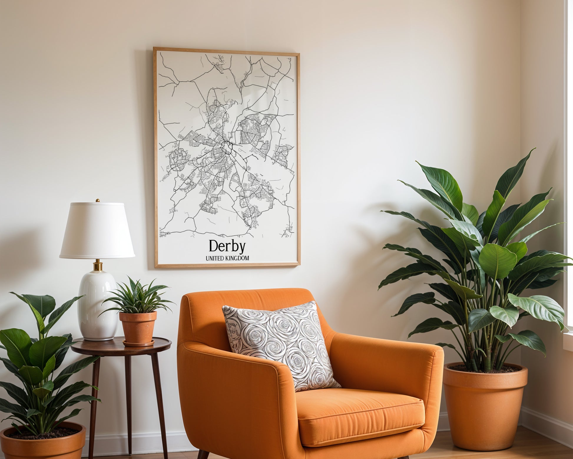 Derby United Kingdom City Map Poster - GroovyGrove