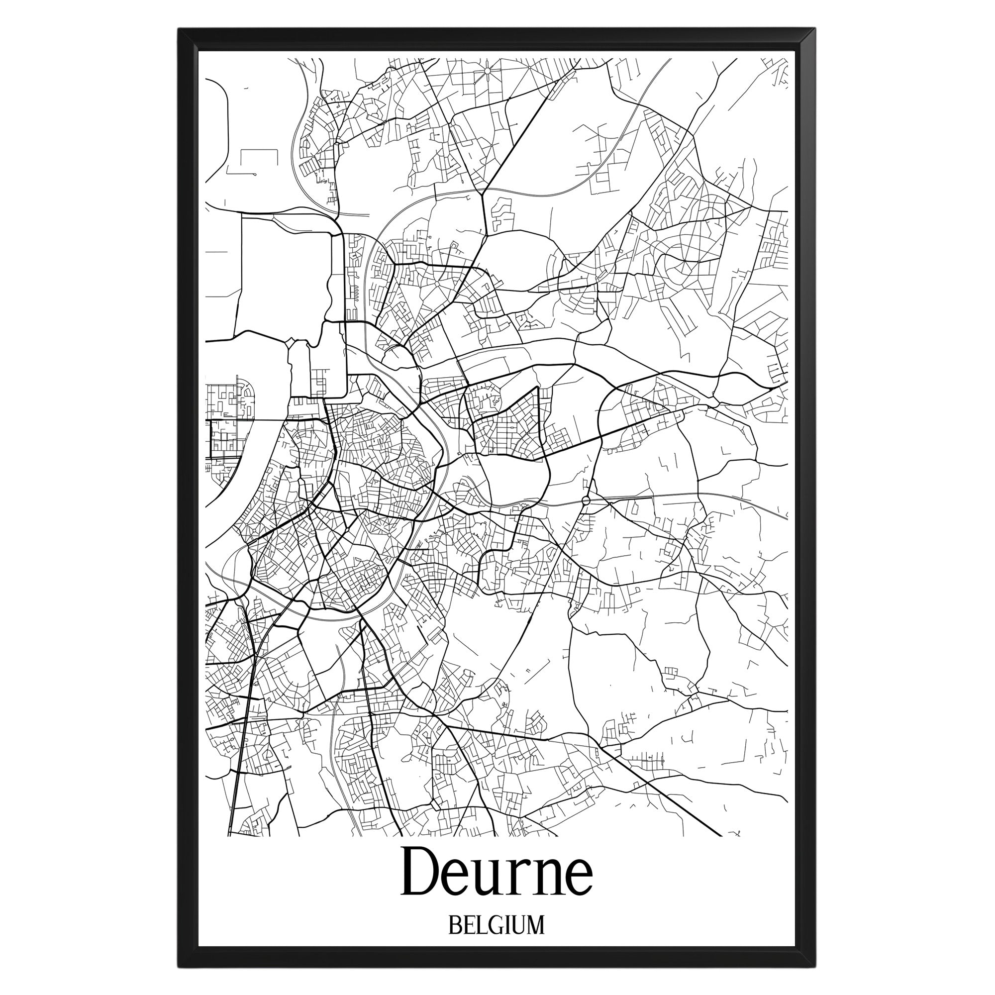 Deurne Belgium City Map Poster - GroovyGrove