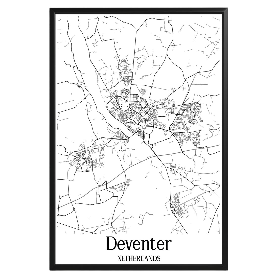 Deventer Netherlands City Map Poster - GroovyGrove