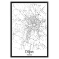 Dijon France City Map Poster - GroovyGrove