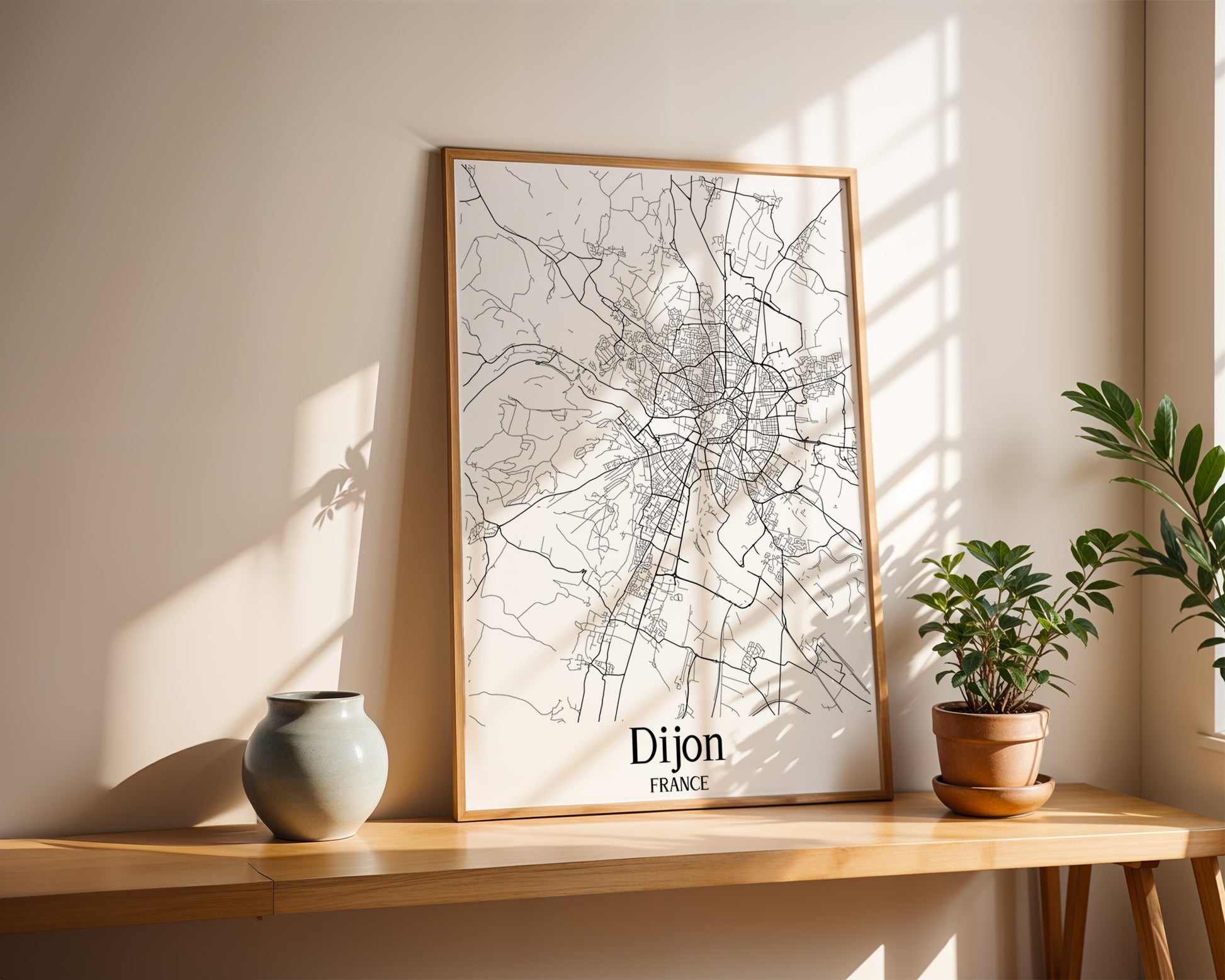 Dijon France City Map Poster - GroovyGrove