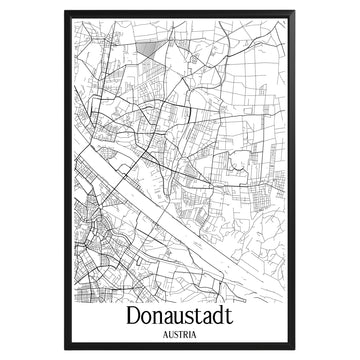 Donaustadt Austria City Map Poster - GroovyGrove