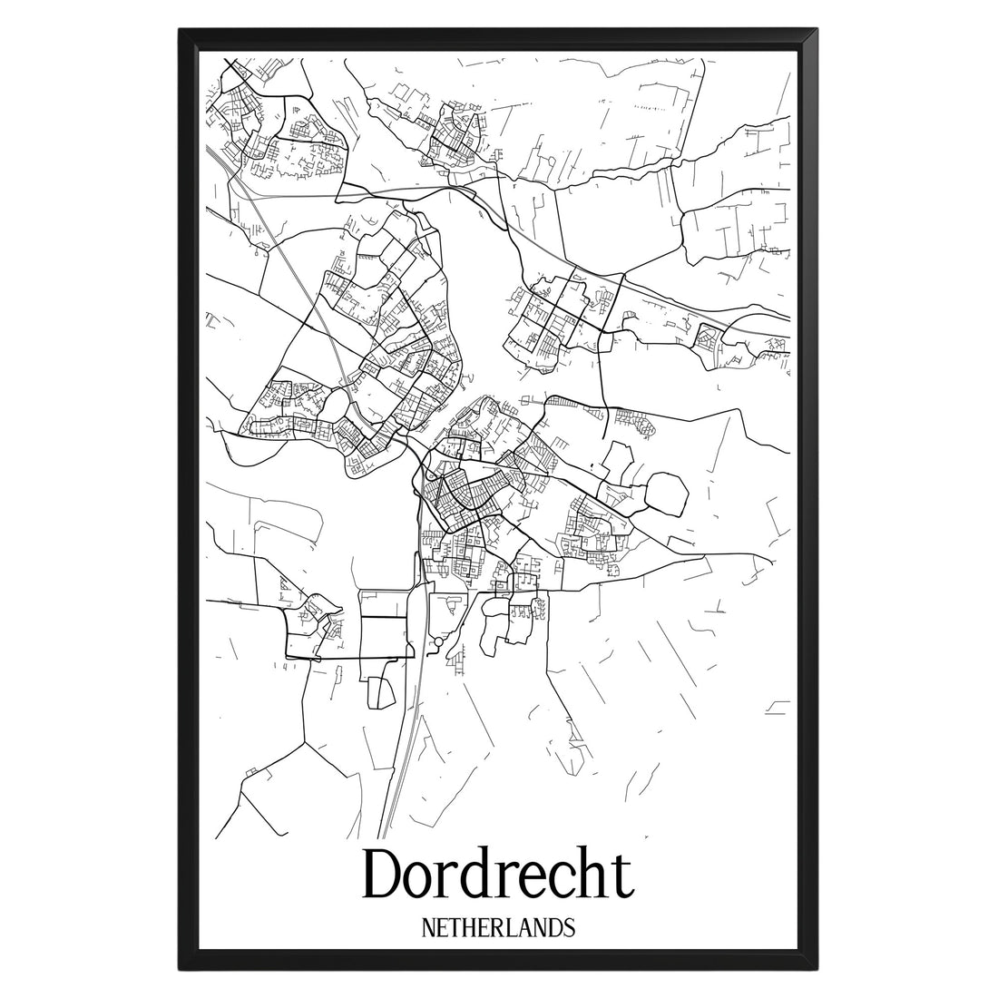 Dordrecht Netherlands City Map Poster - GroovyGrove