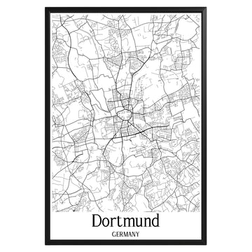 Dortmund Germany City Map Poster - GroovyGrove