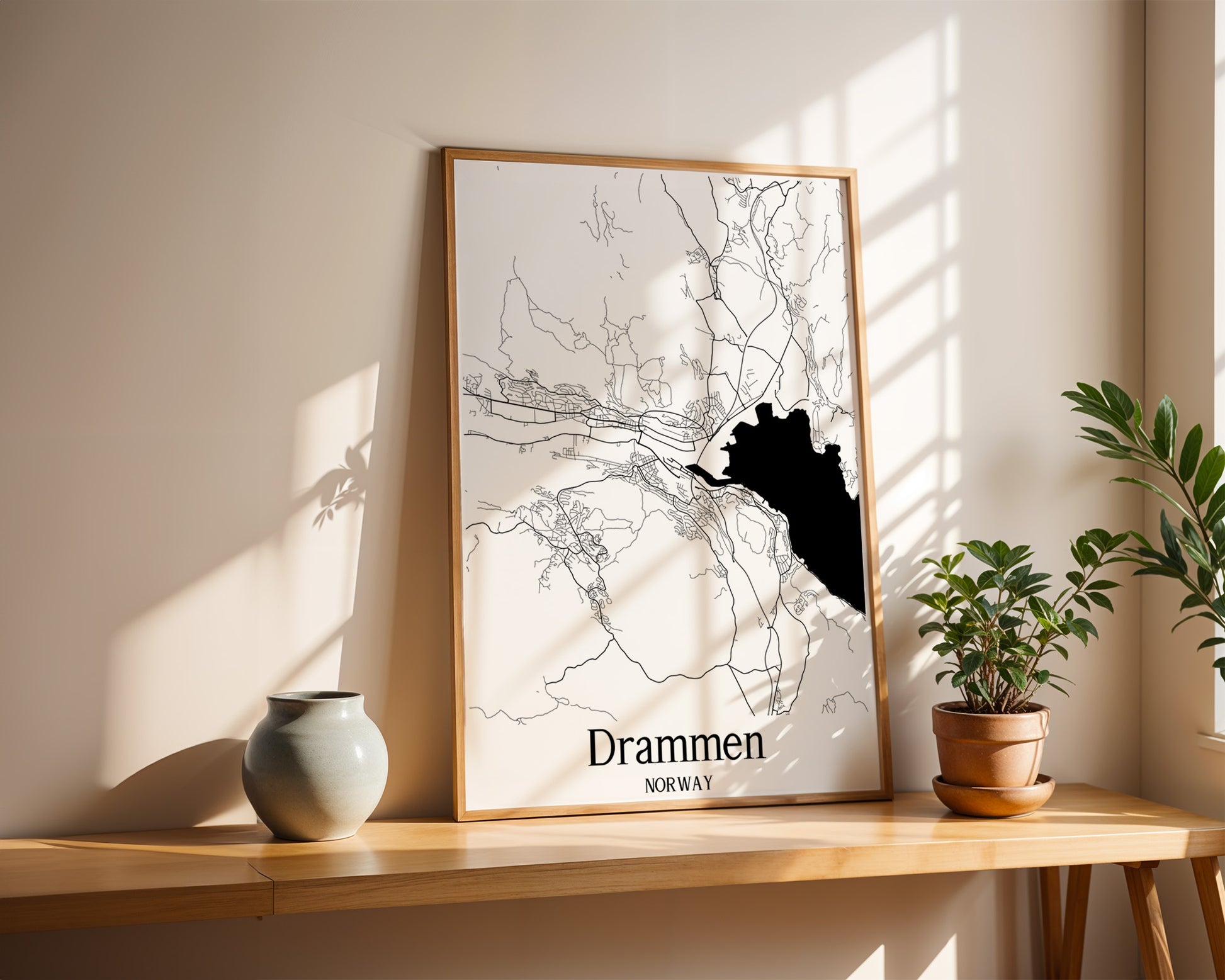 Drammen Norway City Map Poster - GroovyGrove