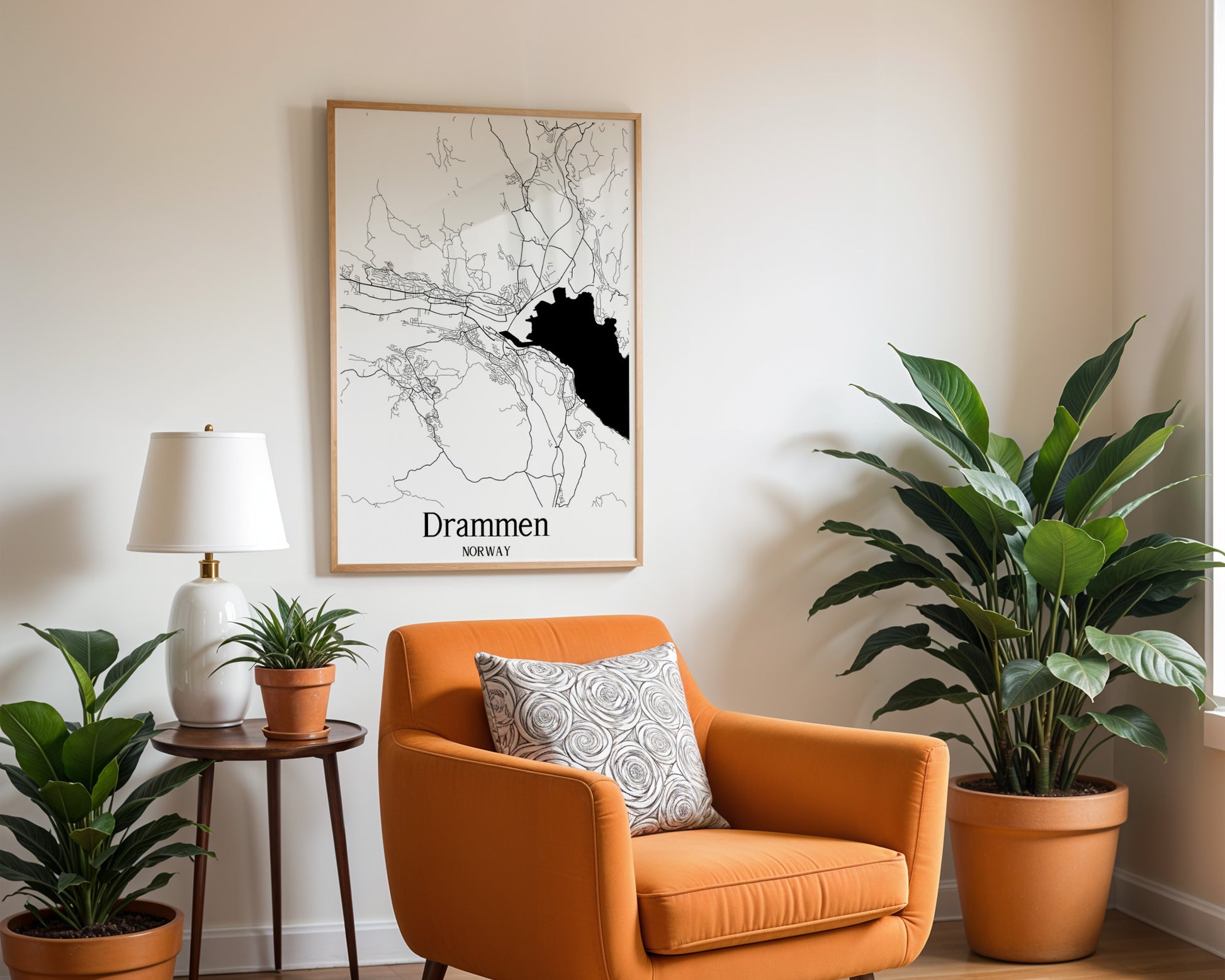 Drammen Norway City Map Poster - GroovyGrove