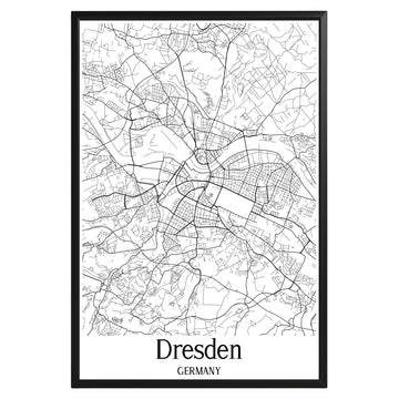 Dresden Germany City Map Poster - GroovyGrove