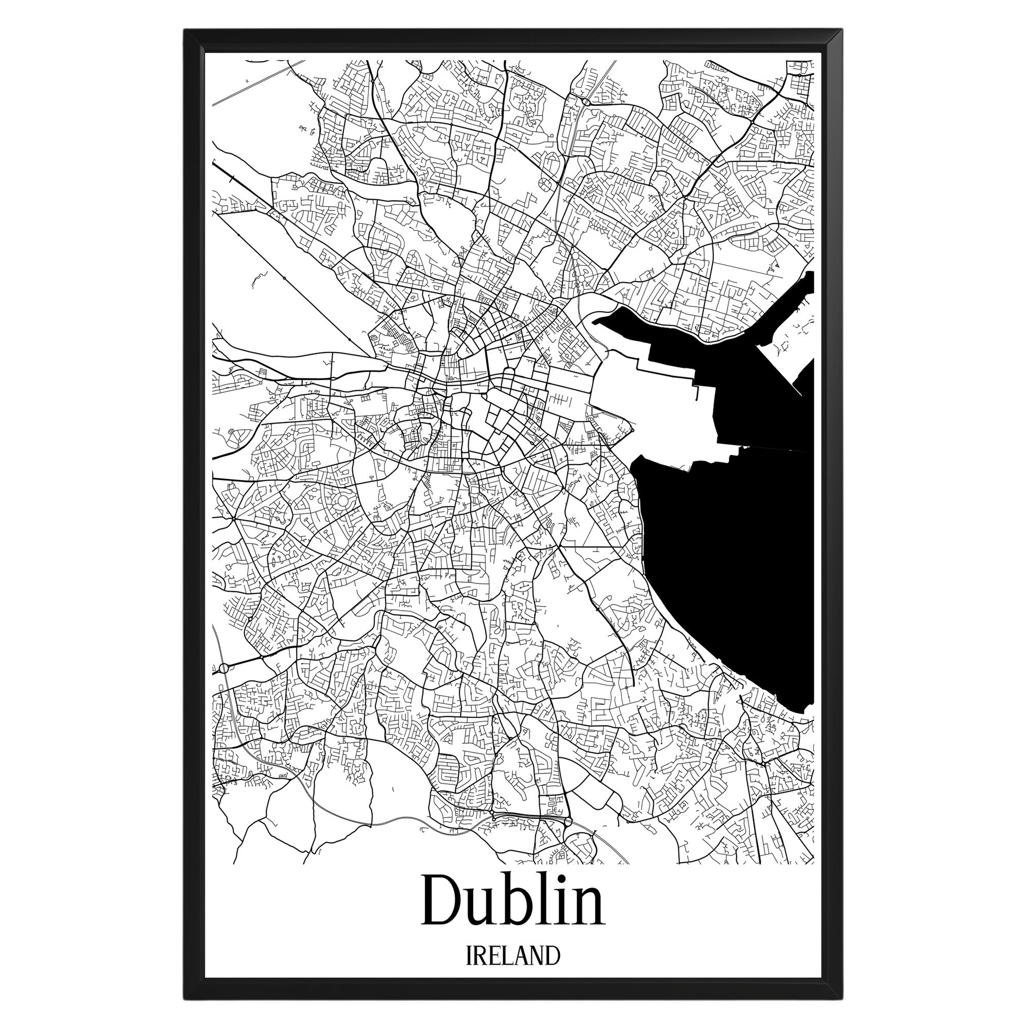 Dublin Ireland City Map Poster - GroovyGrove