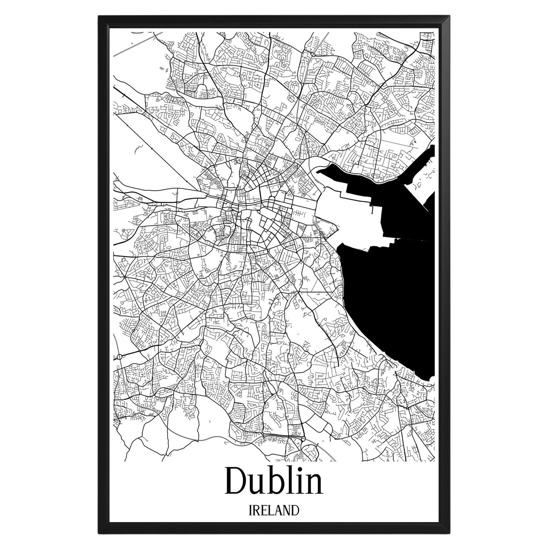 Dublin Ireland City Map Poster - GroovyGrove