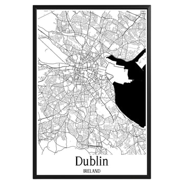 Dublin Ireland City Map Poster - GroovyGrove